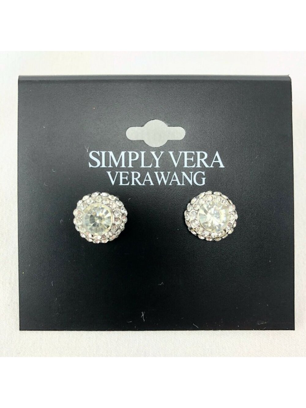 Simply Vera by Vera Wang Earrings Silver-tone Rhinestone Stud